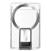 Magnetinis mobiliojo telefono piniginės laikiklis Kortelių dėklas Nuimamas magnetinis telefono atrama Tinka Apple Magsafe skirtas IPhone 15 Pro Laikiklis juoda