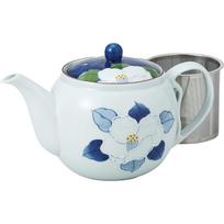 Hasami ware teapot with camellia pattern stainless steel tea strainer 725ml made in 60183 (super included), approx. capacity, Japan,