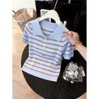 La Chapelle 2026 Summer Ice Cool Hollow Knit Top 2XL