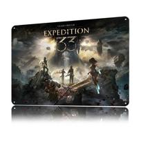 Clair Obscur Expedition  Metal Poster Customized Wall Art Retro Vintage Metal Signs for Man Cave Decoration Home Decor Items 20x30cm（7.8x11.8inch）