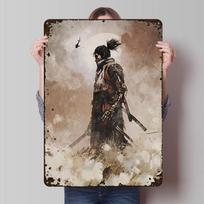 Sekiro Shadows Die Twice Printed Poster Customized Wall Art Retro Vintage Metal Tin Signs for Room Bar Accessories House Home 20x30cm（7.8x11.8inch）