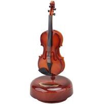 Violin Music Box Clockworks Mechanism Musical Box Wind Up Music Boxes Birthday Gift Table Ornament Home Decorations brown