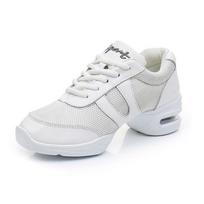 Size 34-42 Jazz Shoes Women's Zumba Shoes Jazz Dance Shoes Dance Trainers Modern Mesh Split Sole Lace Up Air Cushion Shoes Sporty Fitness Hiking Shoes 34 balta