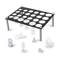 Chess Piece Mold Base 24 Cavity Acrylic Stabilizer For Consistent Casting Results Acrylic Frame Storage Rack 1