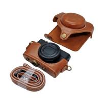 Water Resistant Retro Camera Bag PU Leather Sleeve for RX100 Camera with Scratches Proof Exterior and Soft Lining ruda