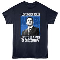 The Office TV Show Michael Scott I Love Inside Jokes Men's T Shirt XL