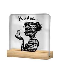 Acrylic Inspirational Plaque Clear Gifts for Mum for Encourage Desktop Decoration  Home Decor Man Butterfly