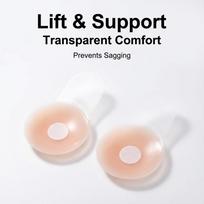 Large Size Silicone Breast Lift Pasties, Prevents Wardrobe Malfunction. 10x10cm, Waterproof, Reusable United States