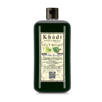 Khadi Natural Herbal Amla & Bhringraj Shampoo for Men Women 1000ml black