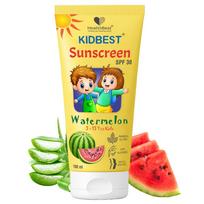 Healthbest Kids Sunscreen SPF 30, PA+++, Tested 100 ml - Cooling Watermelon, Boosts Vitamin D Absorption, Prevents Tanning, Vegan Hydrates All Skin