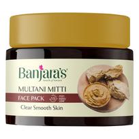 Banjara's Multani Mitti veido kaukė Skaisti lygi oda (15 min lengvas naudojimas) 100gm black