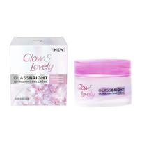 Glow and Lovely GlassBright Itin lengvas gelinis kremas su niacinamidu, hialurono serumu|95% Skaistesnė stiklinė oda|Sumažina tamsias dėmes ir pigmentaciją|2X Rad white