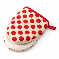 Mini Red Polka Dot Oven Mitt, Heat Protection Kitchen Glove with Hanging Loop for Baking and Hot Trays įvairiaspalvis