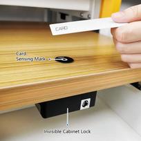 CDONLOCK Smart Drawer Cabinet Lock Invisible Electronic RFID 13.56MHz IC Keyless Sensor Durable Plastic Powder Coated Easy (Black,Combination Cabinet Lock&Wood Door&Plastic) juoda