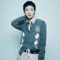 [mardimercredi] CASHMERE BLENDED CARDIGAN ROUND NECK ARGYLE DEEPGREY PINK