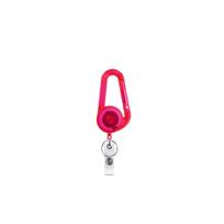 Outdoor Card Holder Telescopic Carabiner Keychain Badge Holder Badge Reel Clip Easy Pull Buckle rožinė