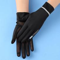 Elastic Summer UPF 50+ Breathable Ice Silk  Sunscreen  Gloves Driving Gloves Mittens A
