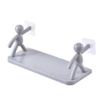 Removable Shower Shelf Strong Adhesive Technology Holds 2lbs For Bathroom Kitchen Storage Solution pilka spalva