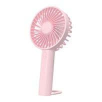 (Pink) F35 Powerful Handheld Fan 1200mAh 3 Speed Desk Fan with Hanging Hole Rechargeable Cooling Fan balta