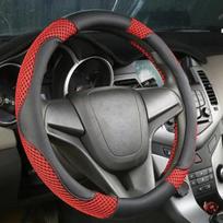 Anti-Slip Wear-Resistant Leather+Ice Silk Universal Steering Wheel Cover for Car-Customized Colors Fashionable Design RENHOGN 38 cm(14.96in)