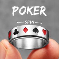 Lucky Poker Fidget Spinner Men Rings Stainless Steel Women Jewelry Punk New In Rock Cool Fashion Accessories Gift 7