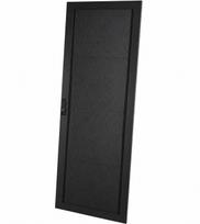 Komutacinės spintos metalinės durys WM1-609B (600 mm, 9U, su spyna, juodos)