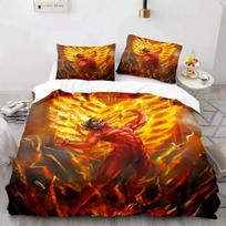 Anime Attack On Titan Logo Bedding Set Boys Girls Twin Queen King Size Duvet Cover Pillowcase Bed boys Adult Home Textileextile EU single(135x200cm)