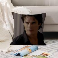 Vampire Diaries Starring D-Damon S-Salvatore  Pillow Case Office Cushions Suitable For Sofa Car Bedroom Decorative Cushion Cover 12x12Inch