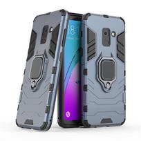 Skirta Samsung Galaxy A8 2018 dėklas Magnetinis piršto žiedas Stovas Dėklas Skirta Samsung Galaxy A8 2018 dangtelis Skirta Samsung A8 2018 dėklas For Galaxy A8 2018 black