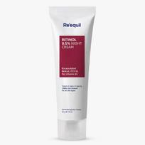 RE' EQUIL 0.5% Retinol Night Cream | Makes Skin Youthful & Smooth | Prevents Fine Lines & Wrinkles | Unisex | All Skin Types | 32G