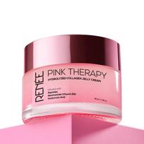RENEE Pink Therapy Hydrolyzed Collagen Overnight Sleep Jelly Mask | Hydrates, Repairs, Smoothens & Plumps Skin | Peptides, Niacinamide & Hydrolyzed pink