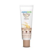 Mamaearth Rice Water Tone Up Face Cream with Rice Water & Niacinamide for Glass Skin 50g | Instantly Brightens | Even Skin Tone | Adds Glow | All S white