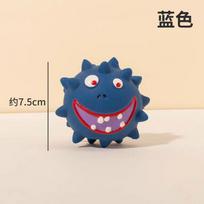 Floating Squeaky Cute Waterproof Latex Spiky Ball Dog Chew Toy for Swimming Pool Fun (Blue,7.5cm) mėlyna