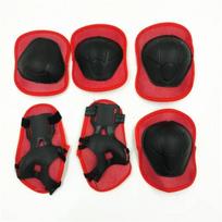 6 Piece Ice Skating Protective Gear for Children with Wrist Guards Elbow and Knee Pads for Safety red