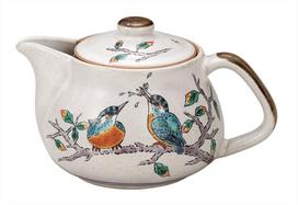 Nakamaru Kutani Ware Teapot Kingfisher - K9-626