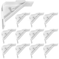 12 Pieces Plastic 90 Degree Corner Supports Rack for Secure Cabinet and Countertop Installation Furniture Reinforcement 1