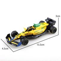 (Bagged) 1.43 Alloy Model Racing Car Toy, Exquisite Formula Alloy Pullback Racing Car, Children's Toy, Best Birthday Gift. geltona