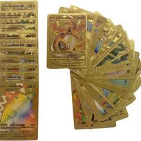 55 vnt. Pokemon kortelės VSTAR GX EX VMAX MEGA TAG TEAM Energijos Trenerio Charizard Pikachu Retas Kolekcijos Kovos Kortelė I26 English - 27PCS auksas