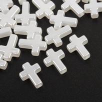 60vnt. Rankų darbo Kryžiaus formos Imituoto perlo Baltos apyrankės Karoliai Aksesuarai Papuošalų gamybai 60pcs gray