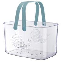 Light and Luxurious Transparent Portable Shower Basket Bathroom Toiletries Storage Basket Drainage Basket Empty Storage Basket A