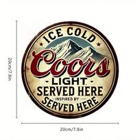Vintažinis Coors alaus metalinis skardinis ženklas Atsparus rūdijimui Retro sienų dekoras įvairiaspalvis