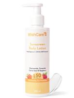 WishCare Sunscreen Body Lotion with SPF 50 PA+++ In- Vivo Tested | Body Sunscreen With Broad Spectrum UVA & UVB Protection, No White Cast | With C