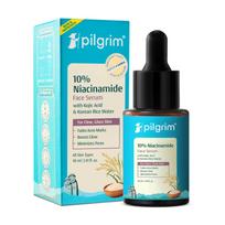 Pilgrim 10% Niacinamide Face Serum for Acne Marks with Korean Rice Water - 30 ml | Fades Dark Spots, Controls Oil, Minimizes Pores, Strengthens Skin