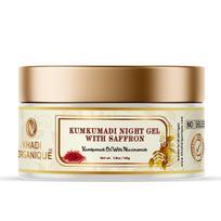 Khadi Organique Kumkumadi Night Gel with Saffron, Turmeric & Red Sandalwood | Reduces Dark Spots, Pigmentation & Wrinkles | Ayurvedic Face Cream fo