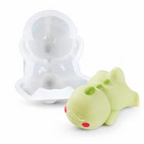 Dinosaur Silicone Ice Pop Mold for DIY Frozen Treats, Cute Reusable Ice Cream Mold with Side Grips