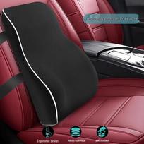 Ergonomic Memory Foam Lumbar Support Cushion for Office Chairs black