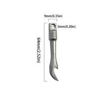Titanium Zinc Zinc Alloy EDC Multi-functional Tool Mini Size Bottle Opener Mini Keychain  Express Delivery 64mm/2.52in