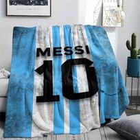 Lionelio Messi spausdinimo flanelinis pledas, minkštas užklotas miegamojo sofai, skalbiamas, futbolo gerbėjų atributika, puiki dovana. 80cm x 120cm