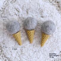 Christmas Lollipop Ice Cream Shape Ornaments With Scene Figurines And Handmade Decor For Holiday Party And Home Festivities Gray Ice Cream