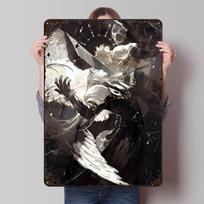 Sephiroth Artwork  Final Fantasy VII Poster Customized Wall Art Vintage Metal Signs Retro Tin Plaque for Man Cave House Home 20x30cm（7.8x11.8inch）